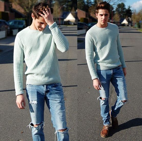 Dark Denim and Sweater