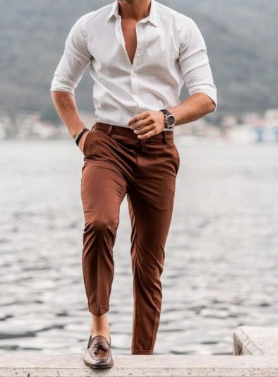 Brown Suit Pants