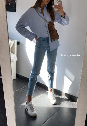 Simple Shirts, Skinny Jeans, And Sneakers
