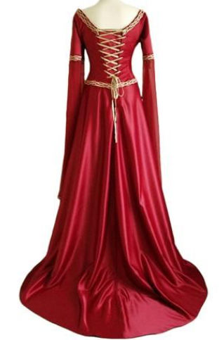 Long Sleeved Gown with Atomic Red Chest Strap