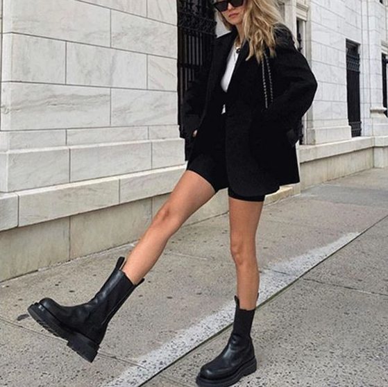Platform Ankle Boots With Short