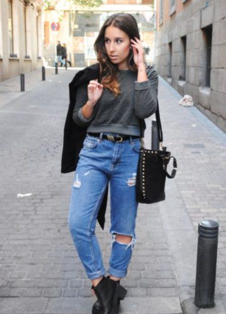 Jeans With Platform Ankle Boots