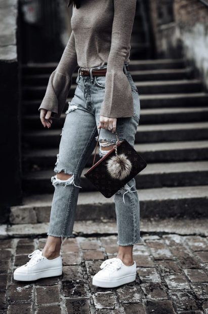 Jeans With Platform neakers