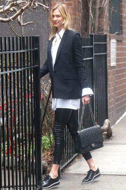 Leather Pants With Platform Loafers