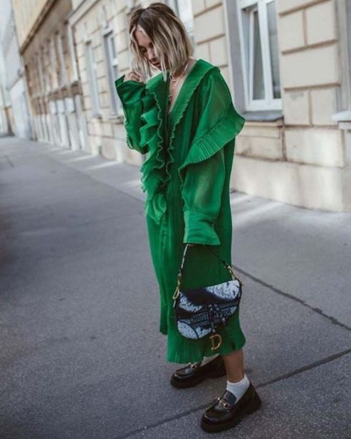 Dress With Platform Loafers