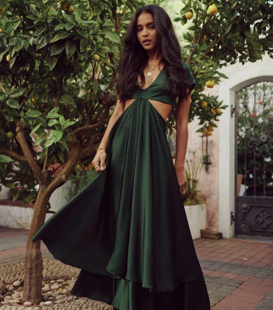 Forest Green Graduation Dress