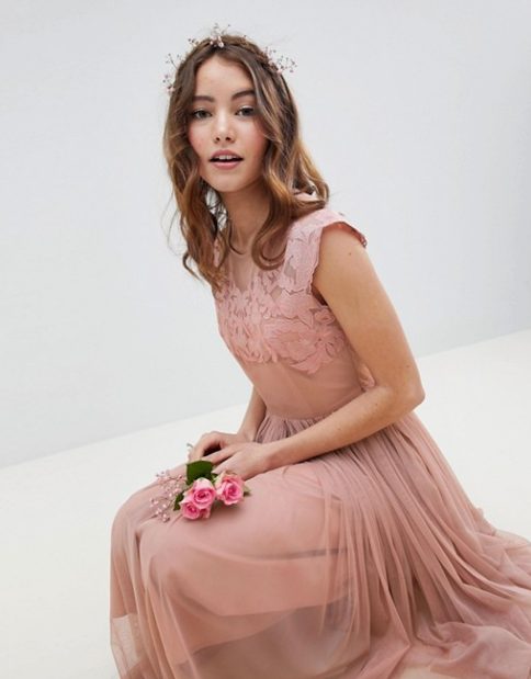 Rose Pink Midi Dress