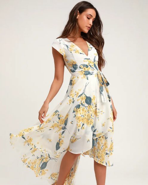 White Printed Dress