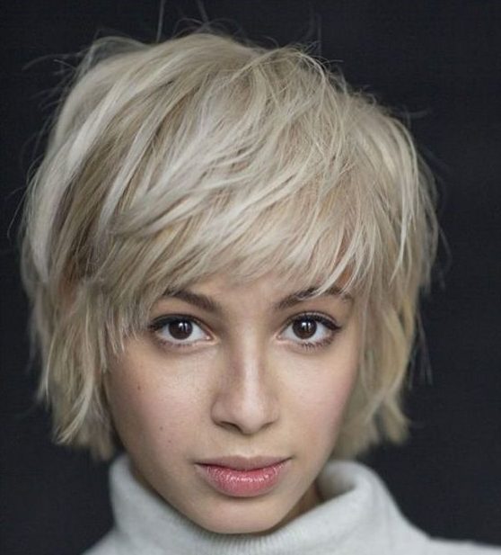 Textured Bob With Bangs