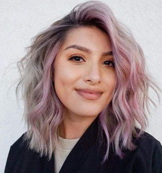 Textured Lob For Chubby Faces