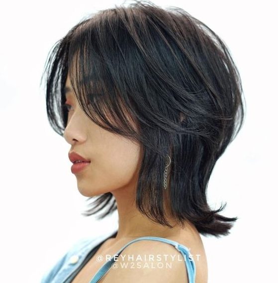 Edgy Asian Shaggy Bob