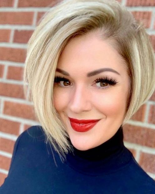 Short Asymmetrical Angled Bob
