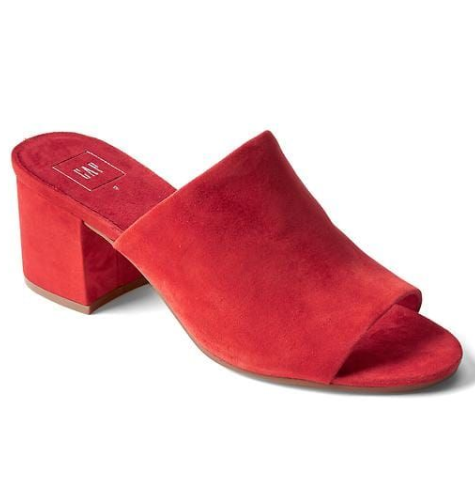 Gap Open-Toe Suede Mules