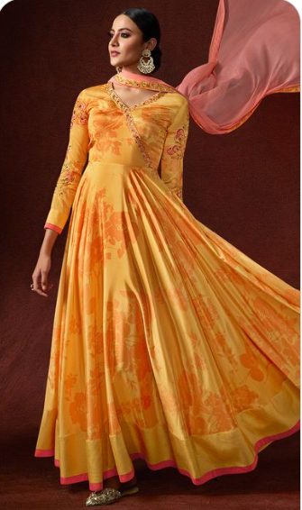 Yellow Anarkali Suit