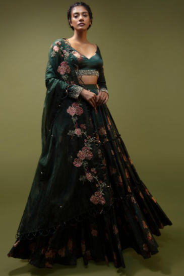Pine Green Lehenga Choli