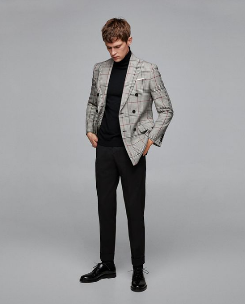  Turtleneck with Dress Pants and Leather Shoes