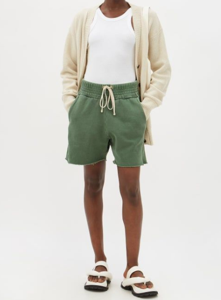 Yacht Frayed Cotton-Jersey Shorts 