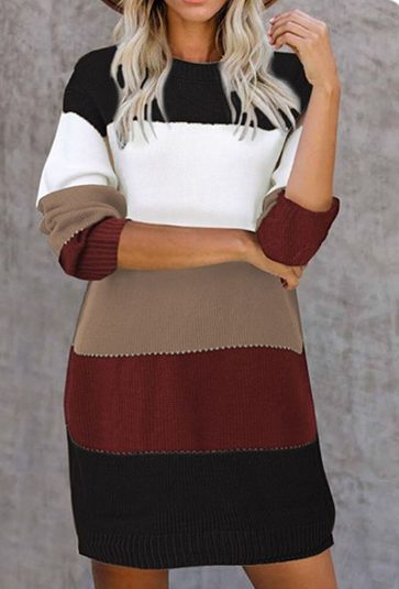 CONTRAST SKIRT AND SWEATER