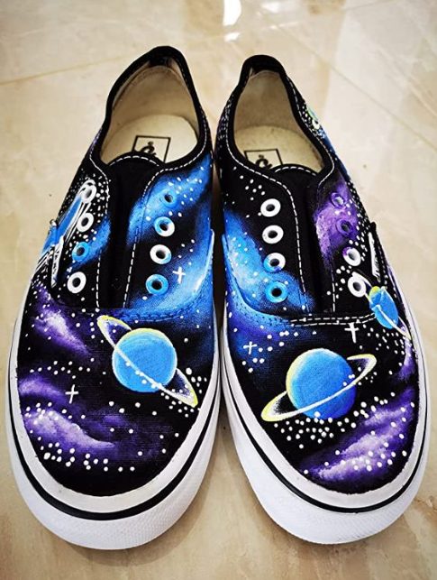 Galaxy Shoe Painting
