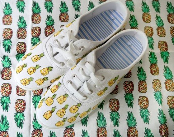 Painted Pineapple Sneakers 