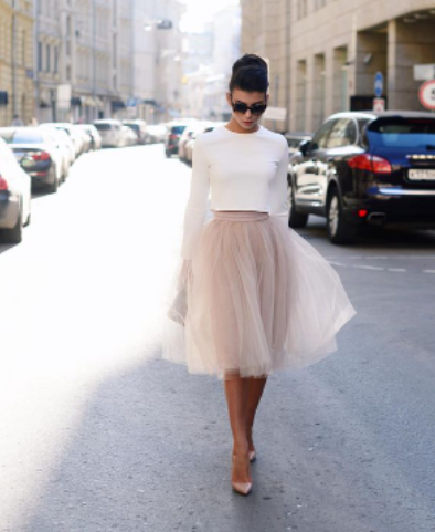 Simple Tops, Tutu Skirts, And Heels