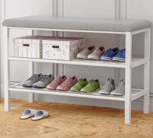 Two-Tier Shoe Storage Bench