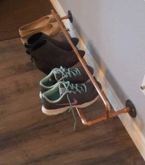 Copper Pipe Shoe Rack