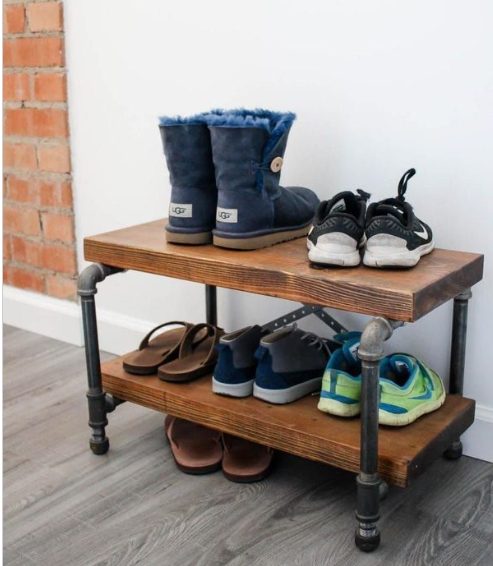 Industrial DIY Shoe Rack