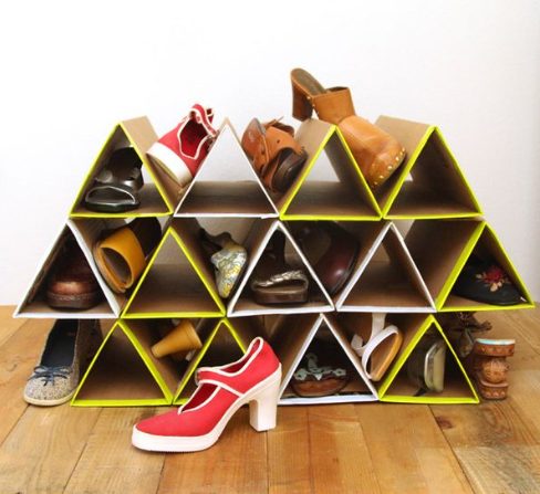 Cardboard DIY Shoe Rack