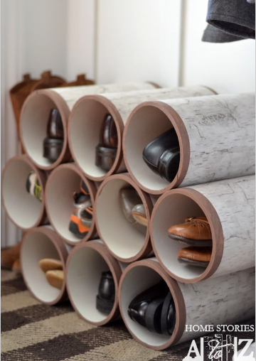 PVC Pipe Shoe Organizer