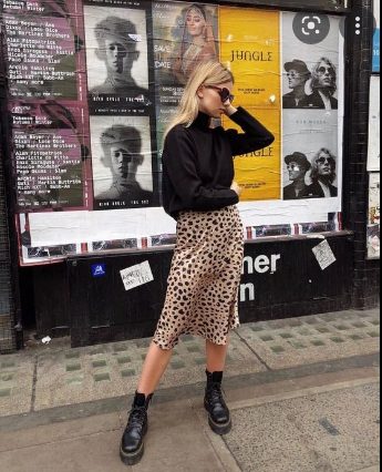 Halter Crop Tops Combined with Floral Midi Skirts and Combat Boots