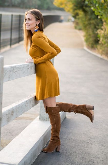 A Sweater Dress And Booties