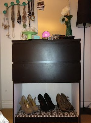 DIY Shoe Rack From an Old Dresser