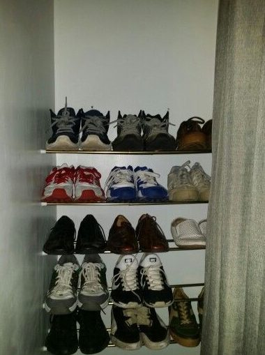Tension Rod Shoe Rack Diy
