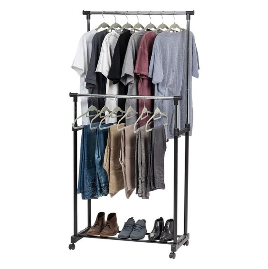 Rack For Hanging Clothes Converting To A Shoe Rack