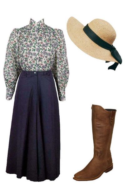 Wear a blouse that is tucked in
