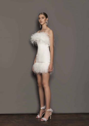 Mini Feather Dresses and Feather Heels