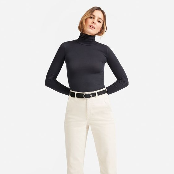 Pima Micro-Rib Turtleneck