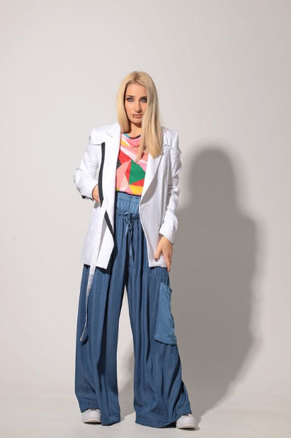 Black Lapel Drop Arm Maxi Coat