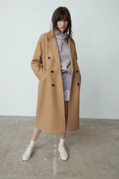 Oversized Wool Blend Coat