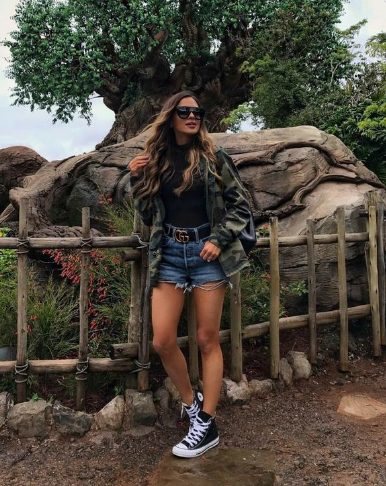Shorts And Military Jacket
