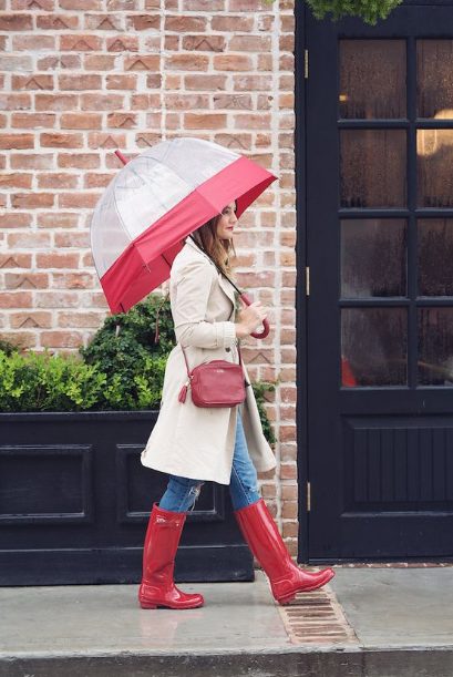 White Jacket with Red Boots
