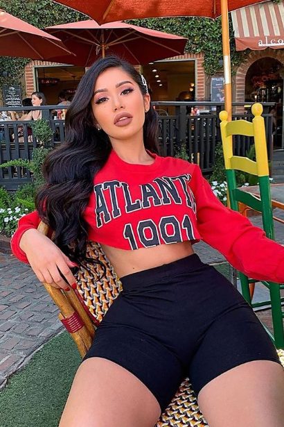 Long Sleeve Croptop & High Rise Classic Biker Short