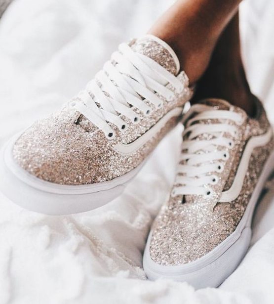 DIY Glitter Shoes