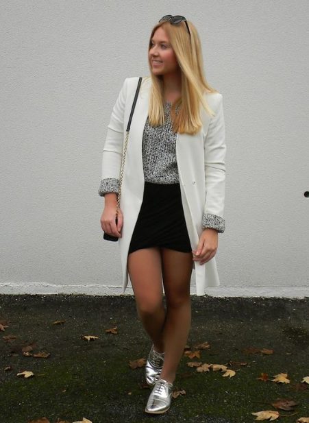 Sweater in White Knit