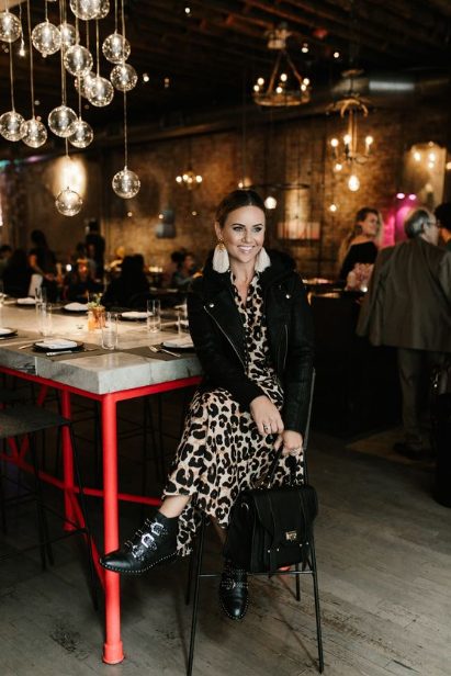 Leopard Print Dress, Leather Pants with Boots