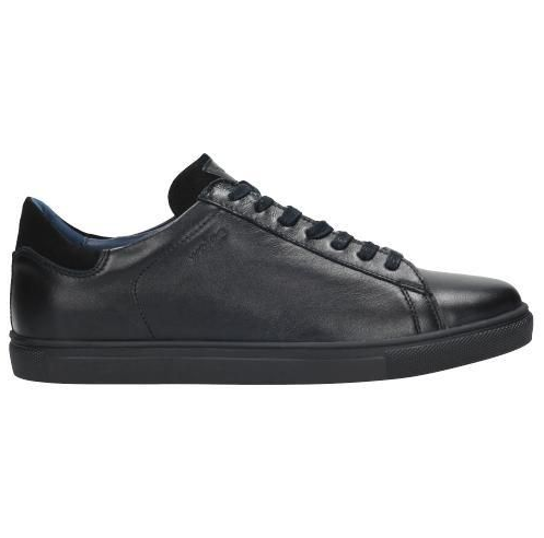 Black Leather Sneakers