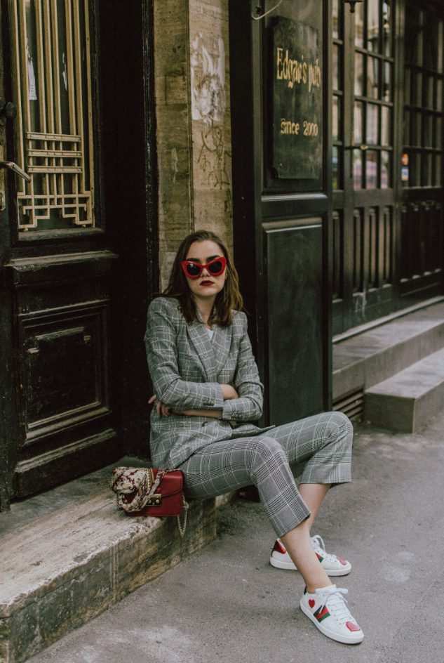 Gucci sneakers sales with suit