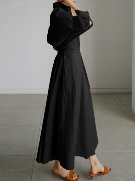 Long-Sleeved Maxi Dress