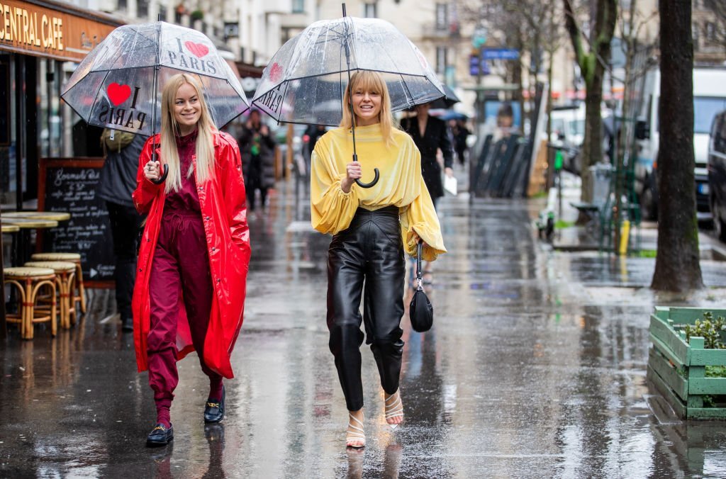 Strapless Bras, Puffer Jackets with Waterproof Leather Jogger Pants, and Platform Mules